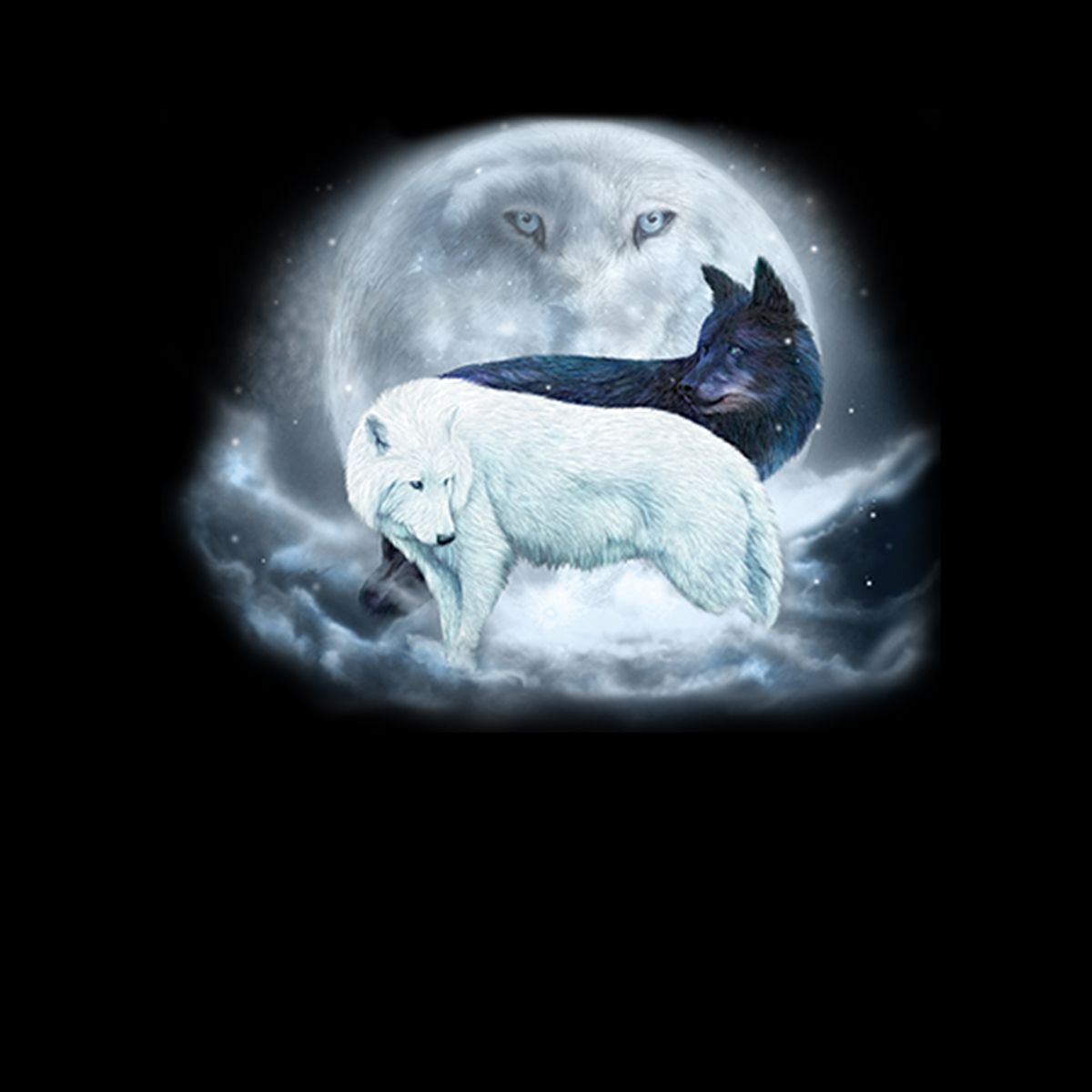 Белый волк и Луна
