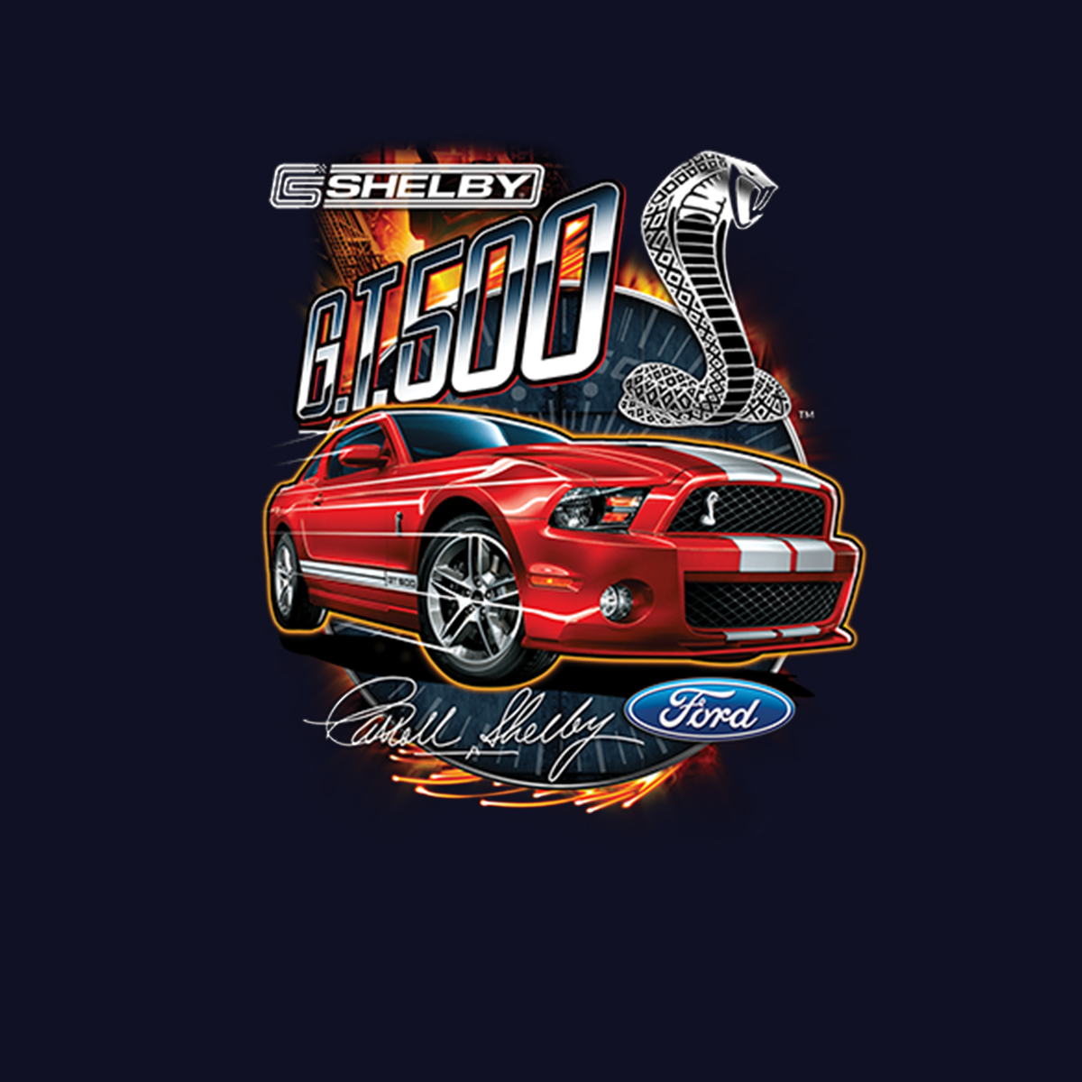 Shelby FORD MUSTANG GT500 T-shirt homme XS-5XL