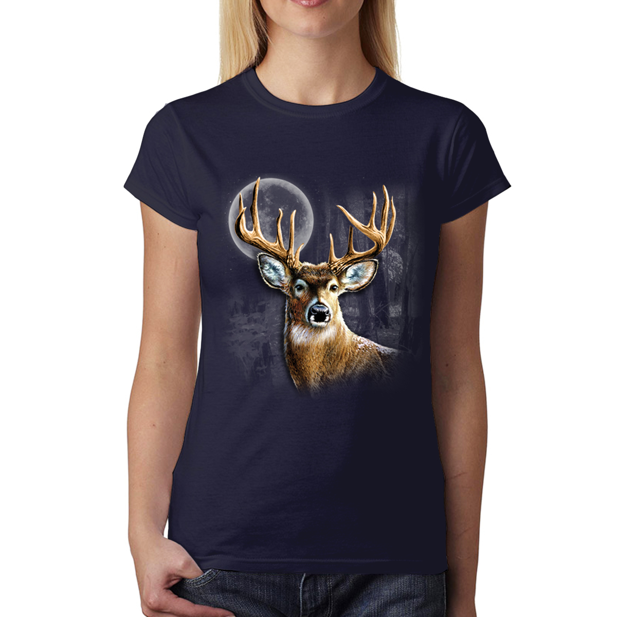 Whitetail Deer Hunting Ladies T-Shirt xs-3xl NEW | eBay