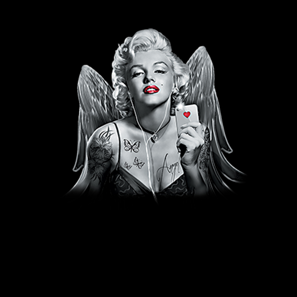New T-Shirt Donna Fiammata Marilyn Monroe Fashion Idea Regalo