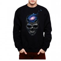 Skull Galaxy Planets Mens Sweatshirt S-3XL