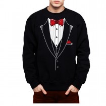Suit Tuxedo Bowtie Mens Sweatshirt S-3XL