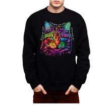 Cat Colourful Mens Sweatshirt S-3XL