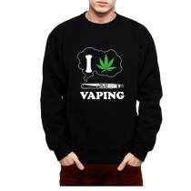 I Love Vaping Cannabis Marijuana Men Sweatshirt S-3XL
