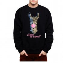Llama Bubble Gum Mens Sweatshirt S-3XL