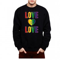 Love LGBT Gay Pride Mens Sweatshirt S-3XL