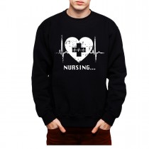Nurse Heartbeat Mens Sweatshirt S-3XL