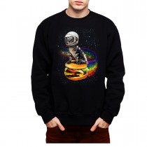Cat Rainbow Burger Mens Sweatshirt S-3XL
