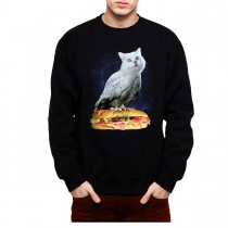 Cat Pigeon Bird Sandwich Mens Sweatshirt S-3XL