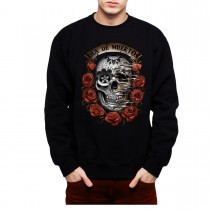 Dia De Muertos Roses Floral Skull Men Sweatshirt S-3XL New