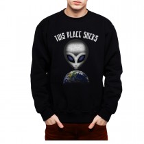 Alien UFO Earth Mens Sweatshirt S-3XL