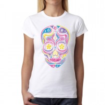 Bright Skulls Women T-shirt XS-3XL