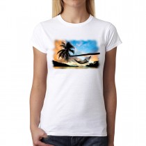 Beach Palm Summer Women T-shirt M-3XL New