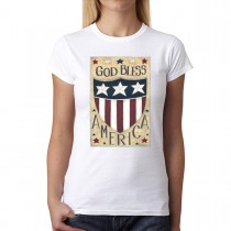 God Bless America Women T-shirt XS-3XL New