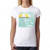Fun Sea Umbrella Summer Women T-shirt XS-3XL New