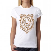 Gold Lion Art Tattoo Womens T-shirt XS-3XL