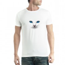White Cat Blue Eyes Men T-shirt XS-5XL New