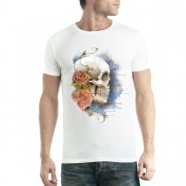 Skull Colourful Rose Men T-shirt XS-5XL New