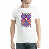 Owl Art Colours Mens T-shirt XS-5XL