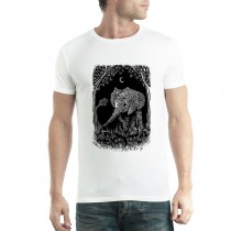 Elephant Nightlife Moon Mens T-shirt XS-5XL