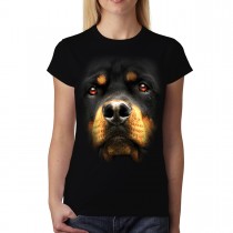 Rottweiler Face Dog Animals Women T-shirt S-3XL