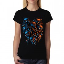 Skeleton Skulls Horror Women T-shirt S-3XL New