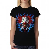 Crazy Clown Funny Women T-shirt S-3XL New