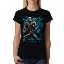 Predator Skull Guitar Women T-shirt XS-3XL New