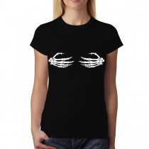 Skeleton Hands Funny Women T-shirt S-3XL New