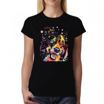 Border Collie Dog Coloufrul Women T-shirt XS-3XL