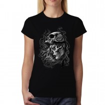 Dead Girl Skull Women T-shirt XS-3XL New