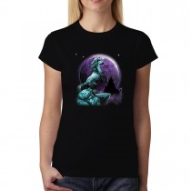 Unicorn Purple Moon Womens T-shirt XS-3XL