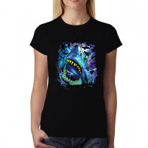 Shark Galaxy Solar System Womens T-shirt XS-3XL