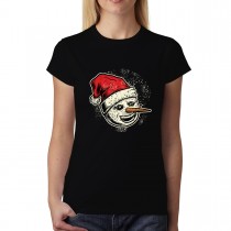 Snowman Christmas Winter Womens T-shirt XS-3XL