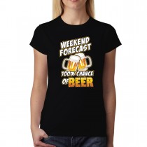 100% Chance of Beer Women T-shirt XS-3XL New