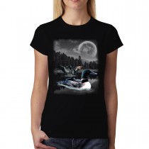 Loon Lake Swimming Women T-shirt XS-3XL New