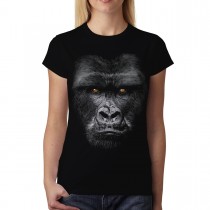 Gorilla Face Ape Womens T-shirt M-3XL