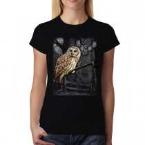Owl Full Moon Women T-shirt XS-3XL New