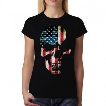 American Skull Women T-Shirt S-3XL New