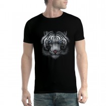 White Tiger Animals Blue Eyes Men T-shirt XS-5XL New