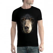 Black Bear Face Animal Men T-shirt XS-5XL New