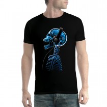 Skeleton Skull Headphones Music Men T-shirt XS-5XL New