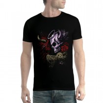 Skull Rose Scary Horror Men T-shirt XS-5XL New
