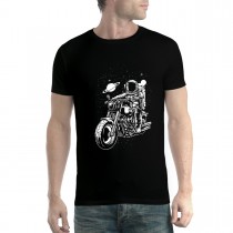 Astronaut Biker Space Ride Motorbike Mens T-shirt XS-5XL