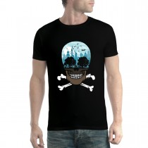 City Pollution Death Skull Mens T-shirt XS-5XL