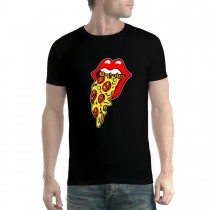 Pizza Lips Pepperoni Mens T-shirt XS-5XL