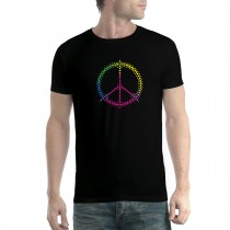 Colourful Peace Sign Mens T-shirt XS-5XL