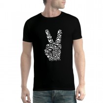 V-Sign Symbol of Victory Peace Mens T-shirt XS-5XL