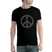 Peace Sign Music Note Clef Mens T-shirt XS-5XL
