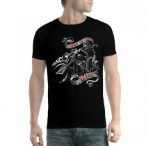 Skeleton Motorbike Rider Men T-shirt XS-5XL New
